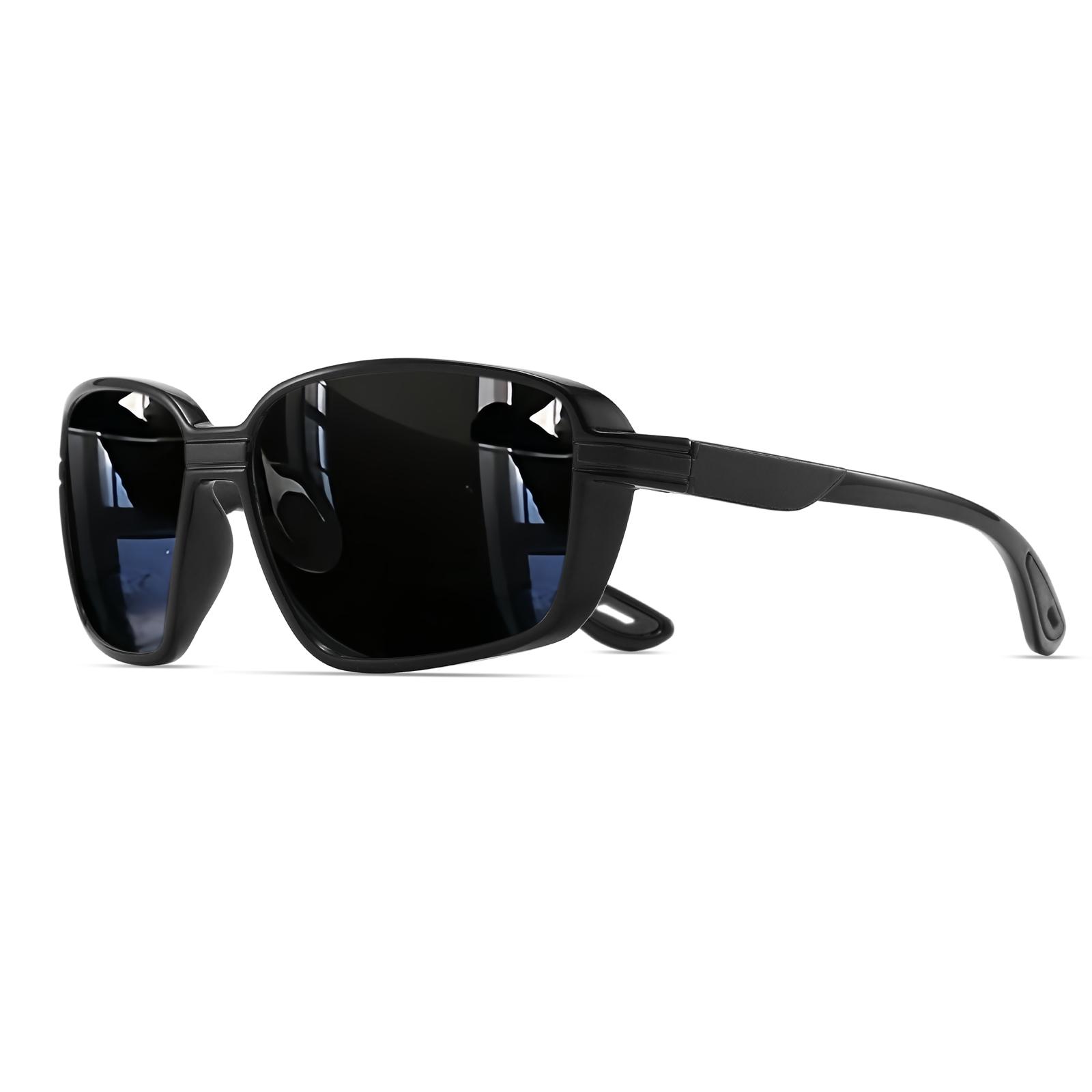 

Classic Square Retro Polarized Sports Sunglasses - Oversized Wraparound Frame, UV400 for Fishing, Running, Hiking & Travel