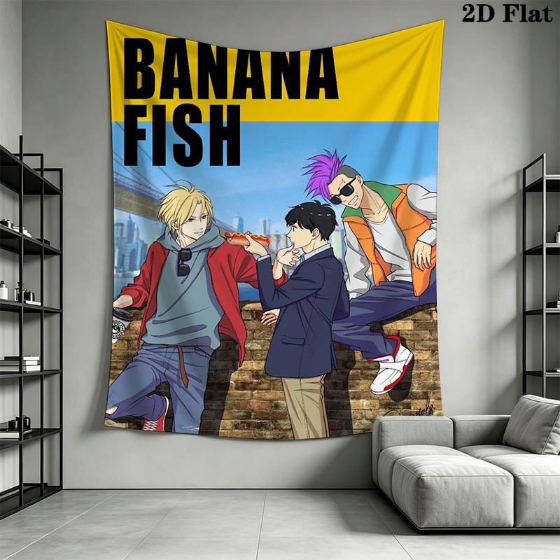 Banana Fish Pattern Home Decor Tapestry, Wall Hanging, Decorative RV Wall Cloth.DGT0925489