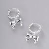 Unique Heart Bowknot Hoop Earrings Fashion Bows Earrings for Women Cute Gift