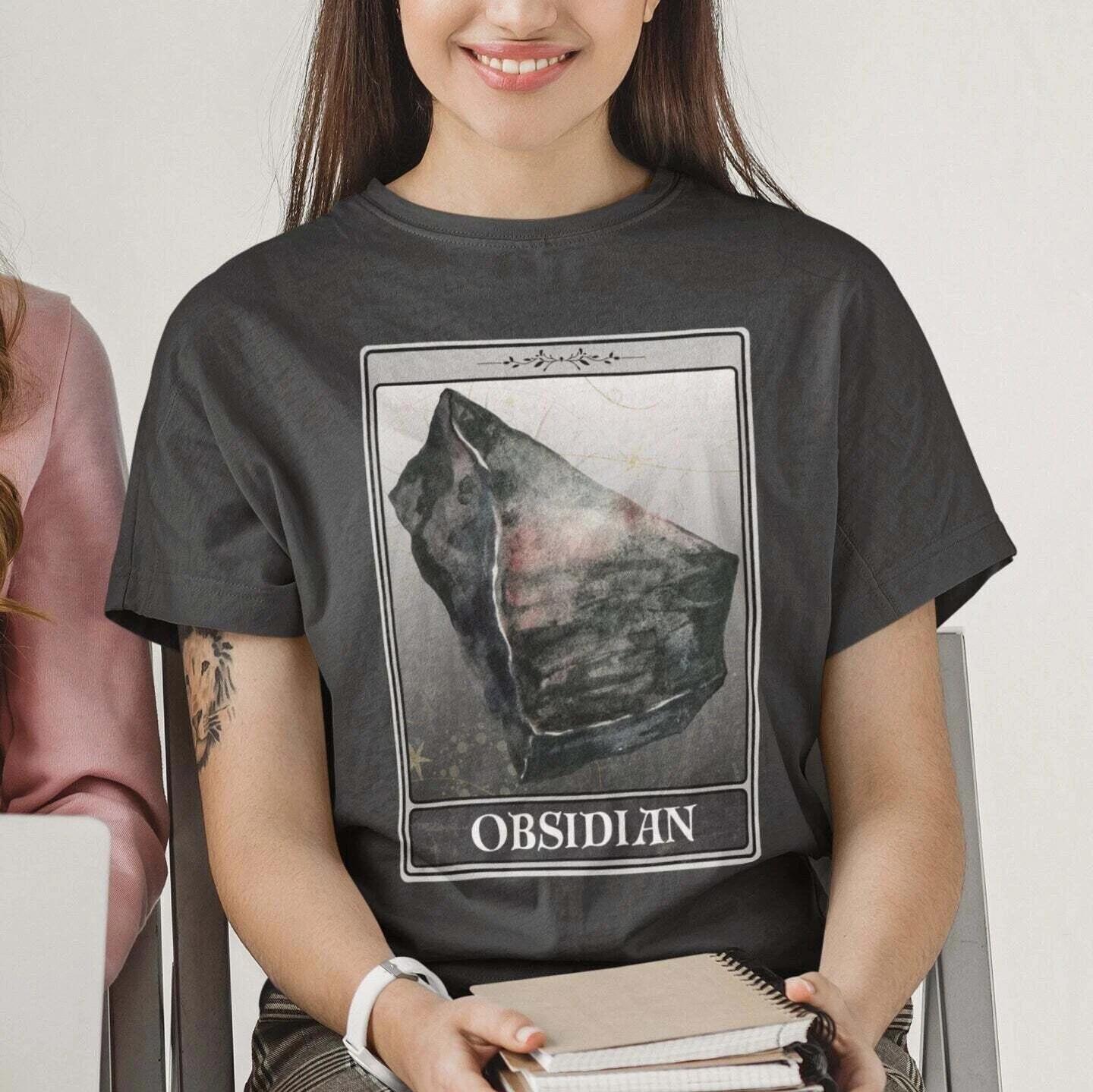 Obsidian Card T-shirt, Crystals 2XL