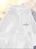 Unisex Trendy Graphic Hooded Cardigan: Versatile, Stylish, Loose-Fit Casual Drawstring Jacket