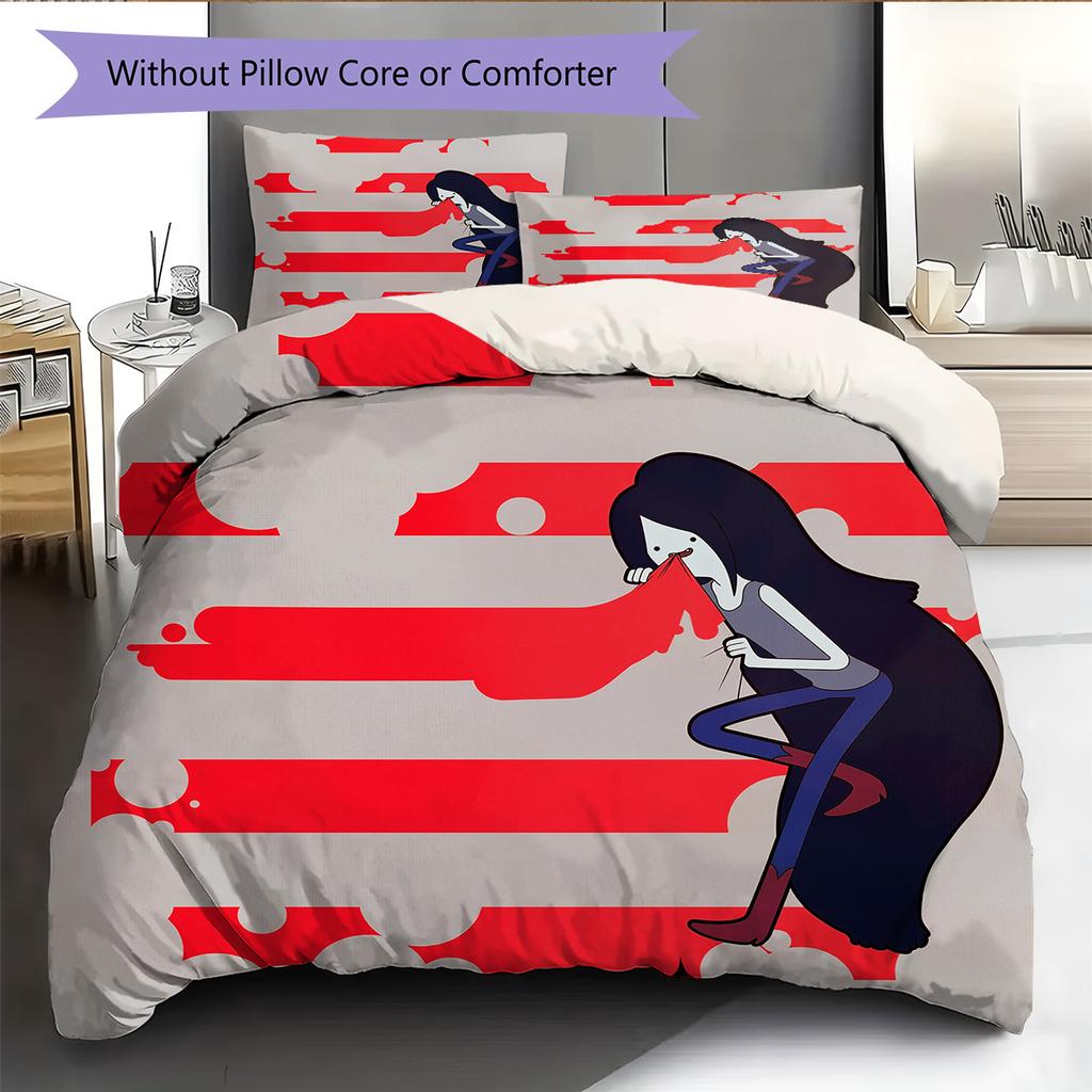 Marceline the Vampire Queen  Pattern Bedding Quilt Set  Home Decoration  Gift (1 * duvet cover + 2 * pillowcase  without core)