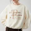 ELLE French Letter Embroidered Fashion Design Casual Loose Versatile Long Sleeve Sweatshirt Women sweatshirt EW53156