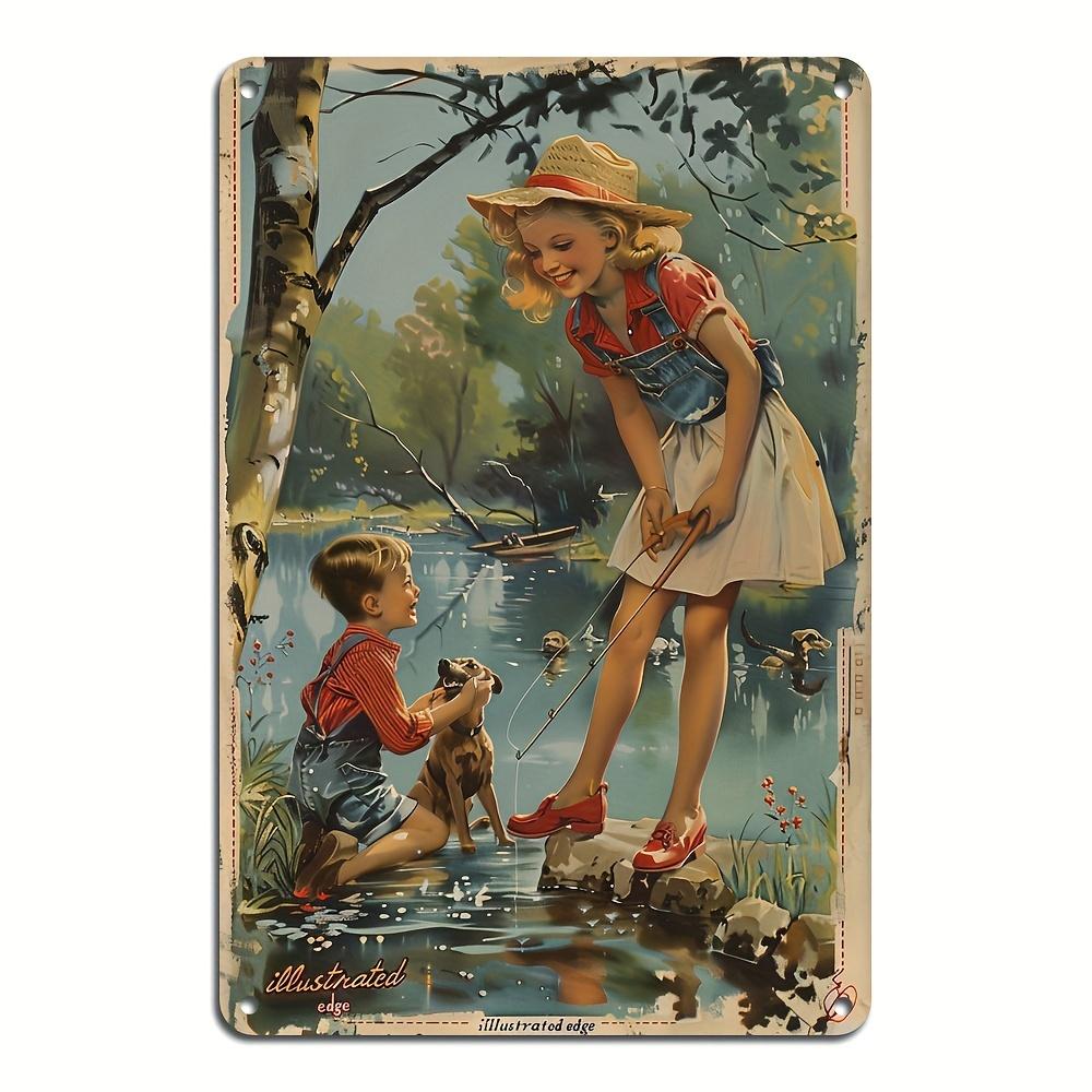 

D Flat pc of Vintage Rose And Perfume Bottle Metal Wall Decoration Sign Measuring X inch Featuring a Romantic Flo 20x30cm（7.8x11.8inch）