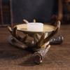 Deer Antler Candle Holder Resin Tabletop Decor Home Ornament for Anniversary Christmas Party Wedding Decoration Gift