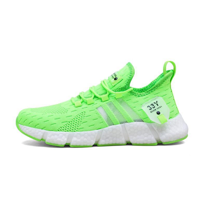 Foreign Trade Popular Men's Shoes 2025 Fly-woven Mesh Ultra-light Couple Running Shoes Men's Casual Breathable Sports Shoes