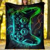 Game Controller Theme Printed Blanket - Perfect for Couch, Bed, Travel & Outdoor Use | Machine Washable, Cozy & Durable.