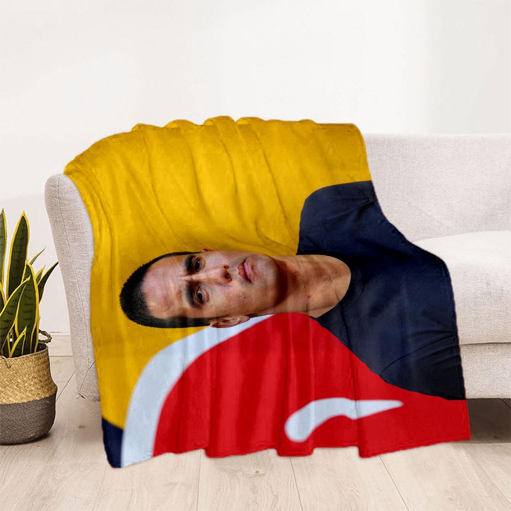 Soccer Player Victory. Blanket Warmthful Decor Great for Picnics Couch Bedding for All Occasions Digital Print Perfect Gift for Relatives and Friends