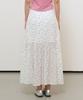 GENERALIDEA Flower Shirred Maxi Skirt [White] / Gf2Lsk521