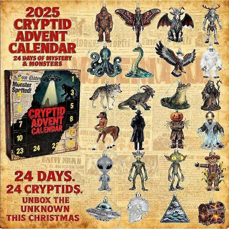 2025 Christmas Countdown Set Cryptid Advent Calendar 24 Days