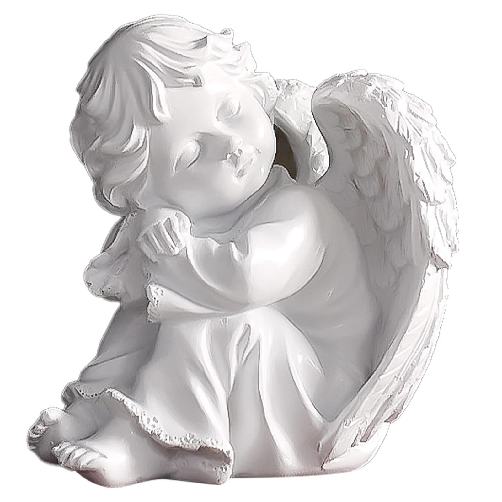 

Милая маленькая девочка, скульптура ангела, настольные украшения, модель ангела, статуэтка, поделки, рождественский подарок, домашний декор для стола, книжной полки