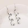 1Pair Geometric Spiral Personalized Long Matte Earrings Light Luxury Earrings Women