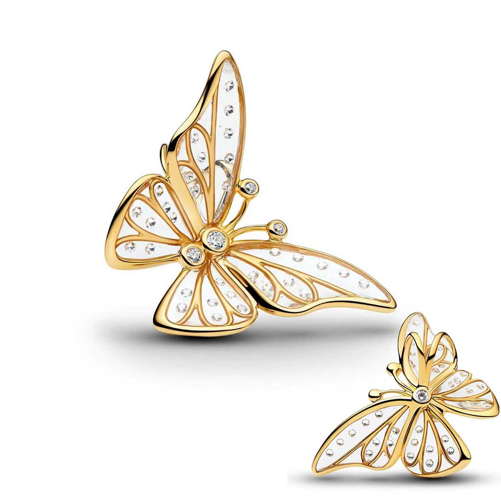 Summer Original 925 Silver Charms Colorful Butterfly Beads Minimalist Pendants Fit Bracelet Necklace DIY Jewelry Gift