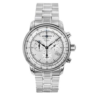 100 Jahre Chronograph Stainless Steel White Dial Quartz 7680MB1 Men's Watch