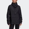 Adidas X Stella McCartney Collaboration Letter Print Windbreaker Training Jacket Women Jacket Black FU1162