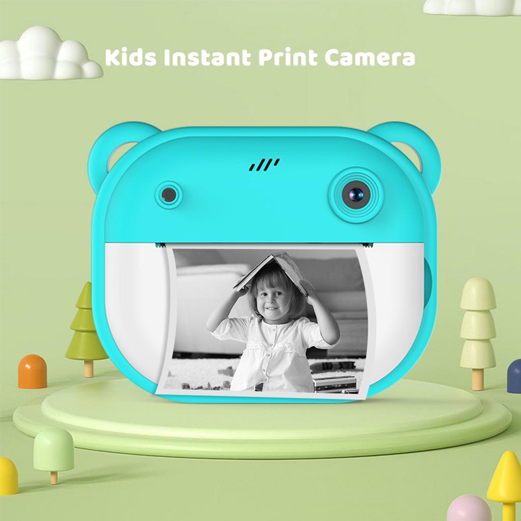 Kids Instant Print Camera Kids Camera 1080P Digital Camera with Dual Lens 2 Inch Screen Built In Battery Picture Frames