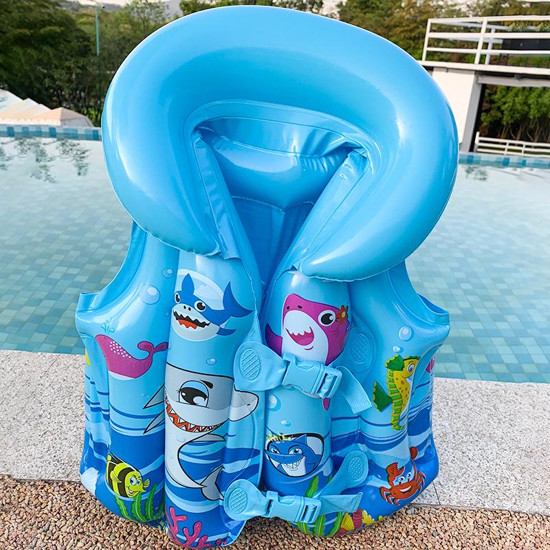 New Ocean World Inflatable Children's Life Jacket Swimwear - Thickened PVC Vest for Enhanced Buoyancy