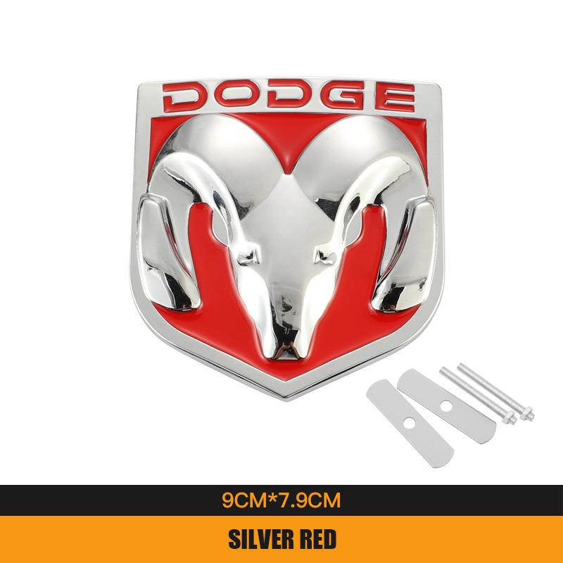 3D Metal Car Sticker Ram's Head Badge Accessories Decorative For Dodge Ram Caliber 1500 Caliber Challenger Charger T888