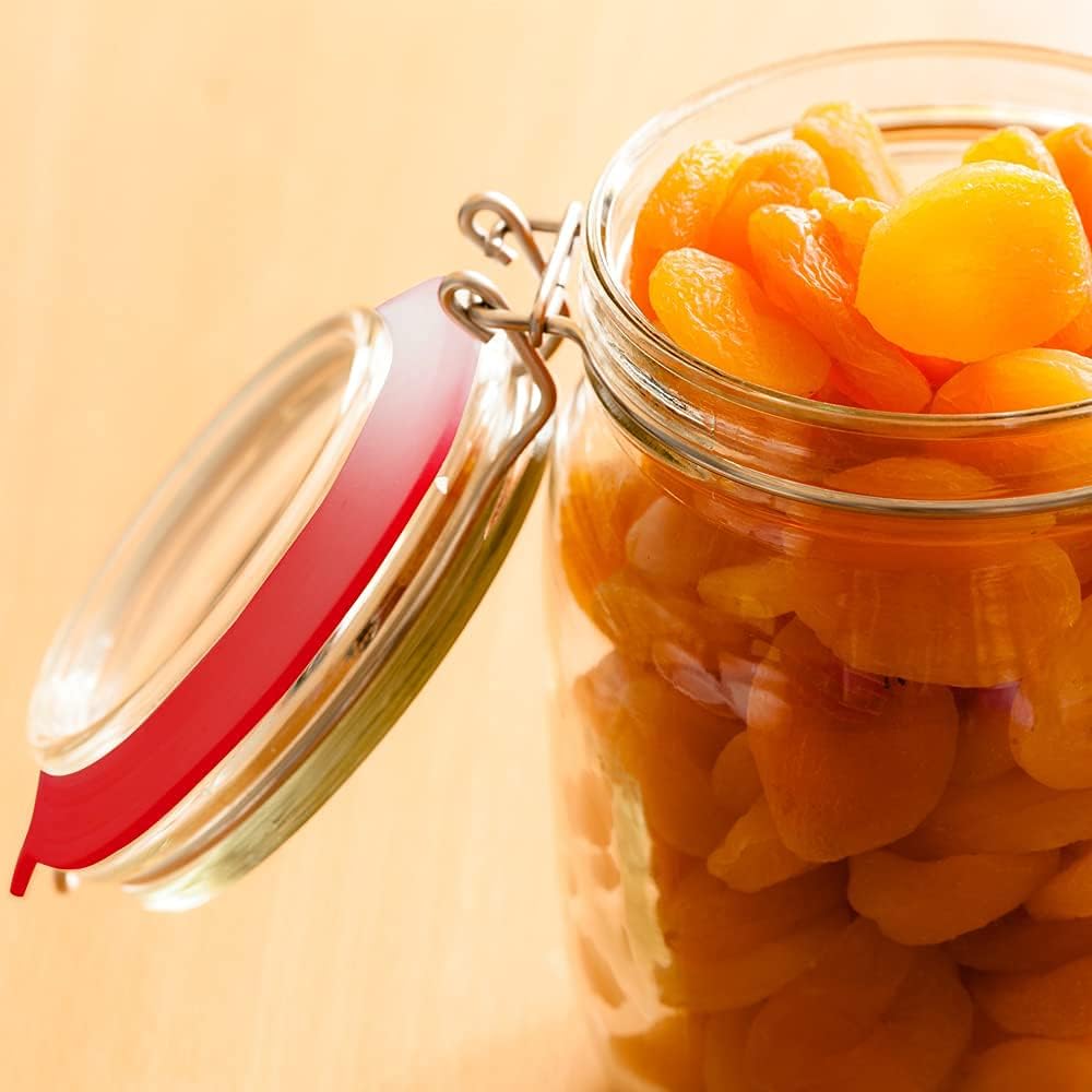 20 Pieces Rubber Seals Rings for Glass Jars, Airtight Silicone Gasket Sealing Rings for Jars, Fits Most Sizes, Leakproof Rubber Gasket Replacement