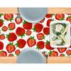 Pudodo Strawberry Table Runner Spring Summer Fruit Strawberry Themed Birthday Baby Shower Party Kitchen Dining Home Decoration (13" x 72")