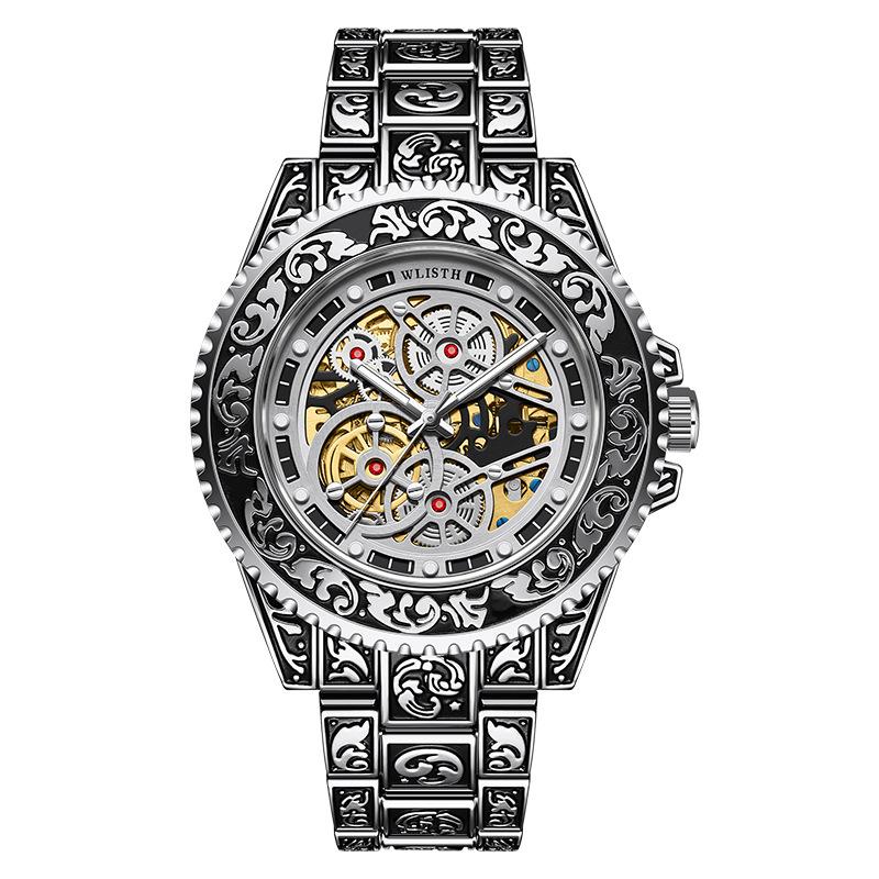 Top Brand Hot Sale New Fashion Luminous Men's Automatic Mechanical Watch Trendy Retro Men's Wristwatch
