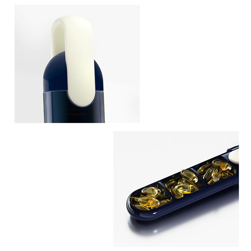 Pillerdosa med 3 fack Plastförvaringslåda Veckovis pillerorganisatör Resemedicinbehållare Vattentäta lådor Vitaminhållare