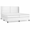 3128992 vidaXL Lit à sommier tapissier avec matelas Blanc 200x200cm Similicuir