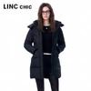 Jinyujie Women's 2025 Winter 90% Duck Down Hooded Mid-Length Puffer Jacket
