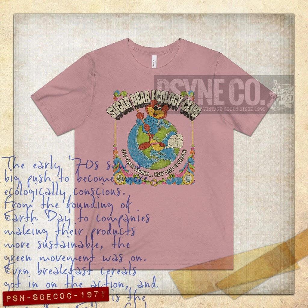 

Sugar Bear Ecology Club 1971 Vintage Men s T shirt S