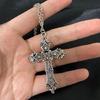 Vintage Crucifix Necklace Aesthetic Gothic Pendant Necklace Chain Rustproof