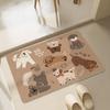 Cute Pet Bathroom Floor Mat Anti slip Water absorbing Quick drying Shower Mat Bathroom Home Decoration