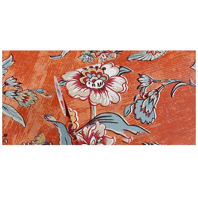 Sofa background wall decoration self-adhesive wallpaper American 3D non-woven fabric wallpaper living room