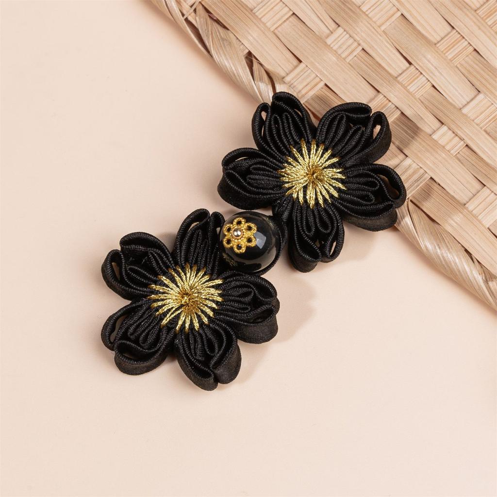 Flower Shape Fabric Cheongsam Button Traditional Chinese Knot Buttons for Dress Cloaks Coat Decorative Sewing Fasteners