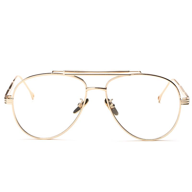 

Luxury Designer Oversized Pilot Myopia Glasses Metal Frame Large Prescription Corrective Glasses Minus 1 Myopia-4