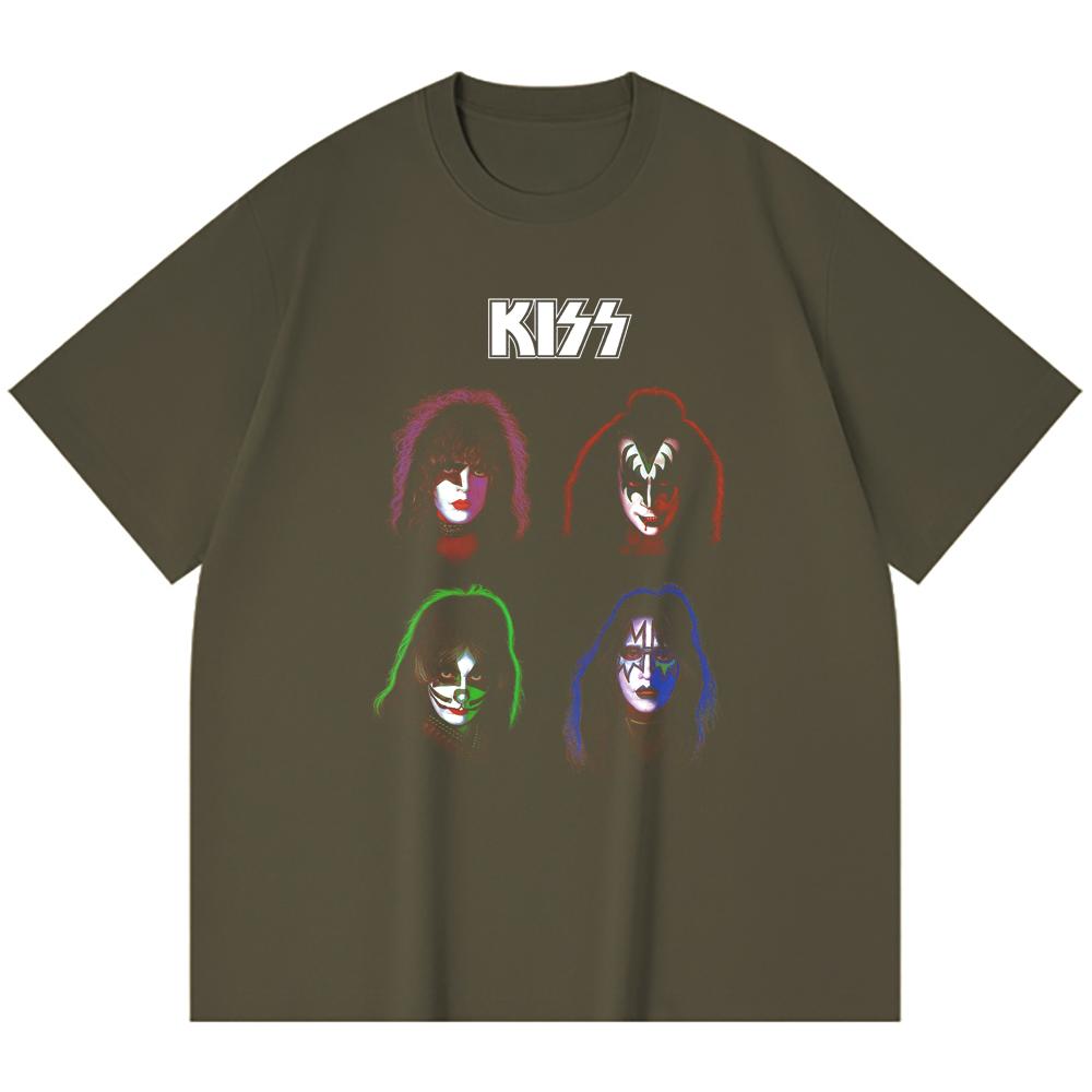 230 g/m² 100% Bavlna T-shirt Heavy Metal Rocková Kapela Tisk Populární Hudby Unisex Těžký Bavlněný T-shirt
