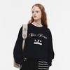 Women S Running Lighting overSized SweatShirt Navy 1795