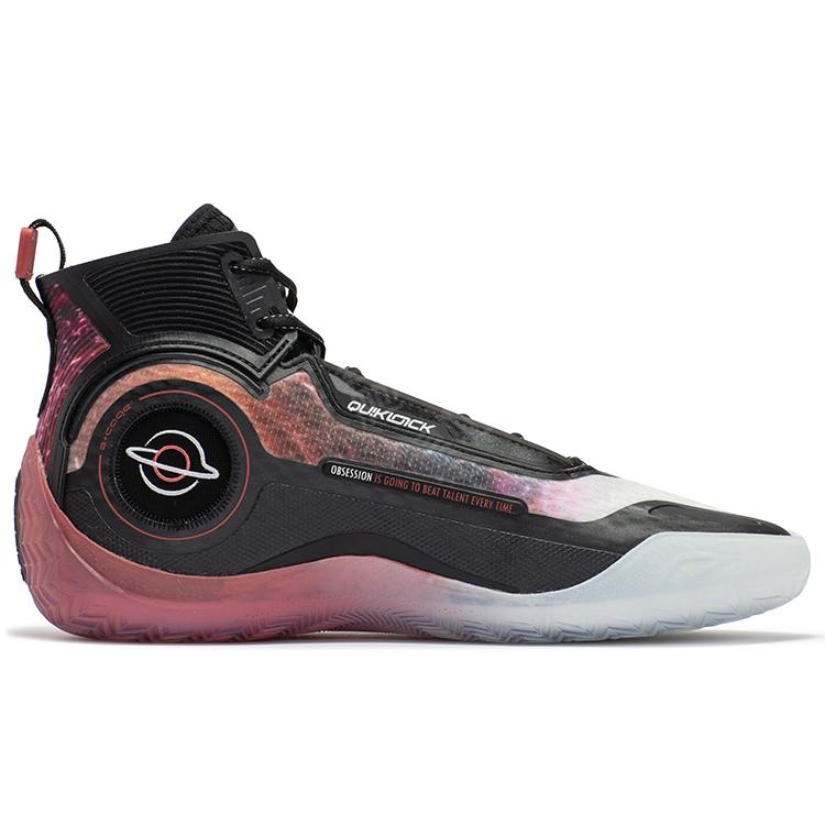 New 361° AG 4 SOAR SOAR Black Hole Cushioning Anti Slip And Wear Resistant High Top Basketball Shoes Men's Obsidian Black 672341104-1