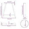 VidaXL Pieds de table à manger en forme de A, 2 pièces, 70 x (72-73) cm, acier 4012855