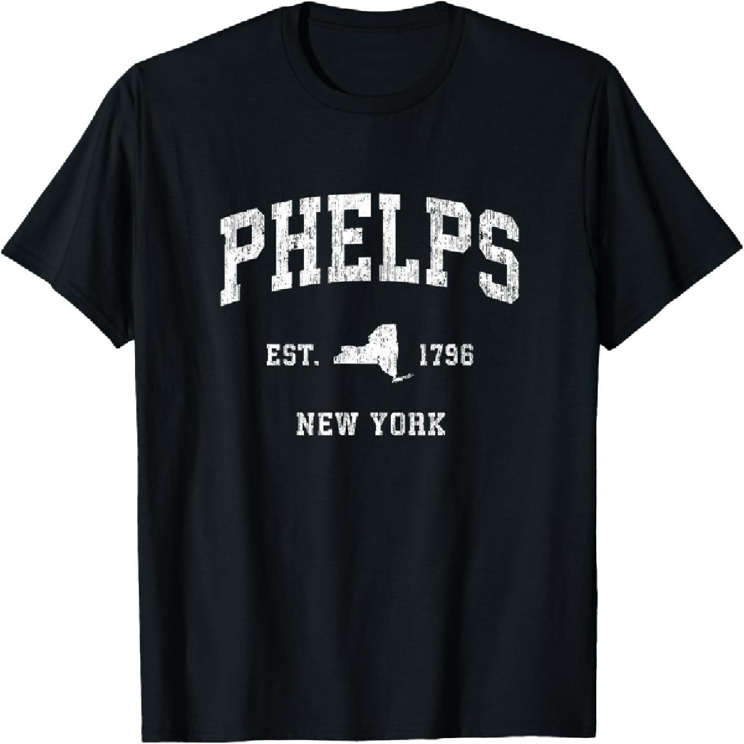Phelps New York NY Vintage Athletic Sports Design T-Shirt(1) XXXXXL разноцветный