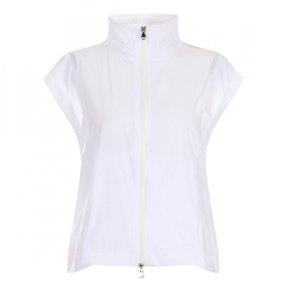 Shop Women Premium Half Neck Windbreaker Layered Golf Vest Lb Wvs 20614 White