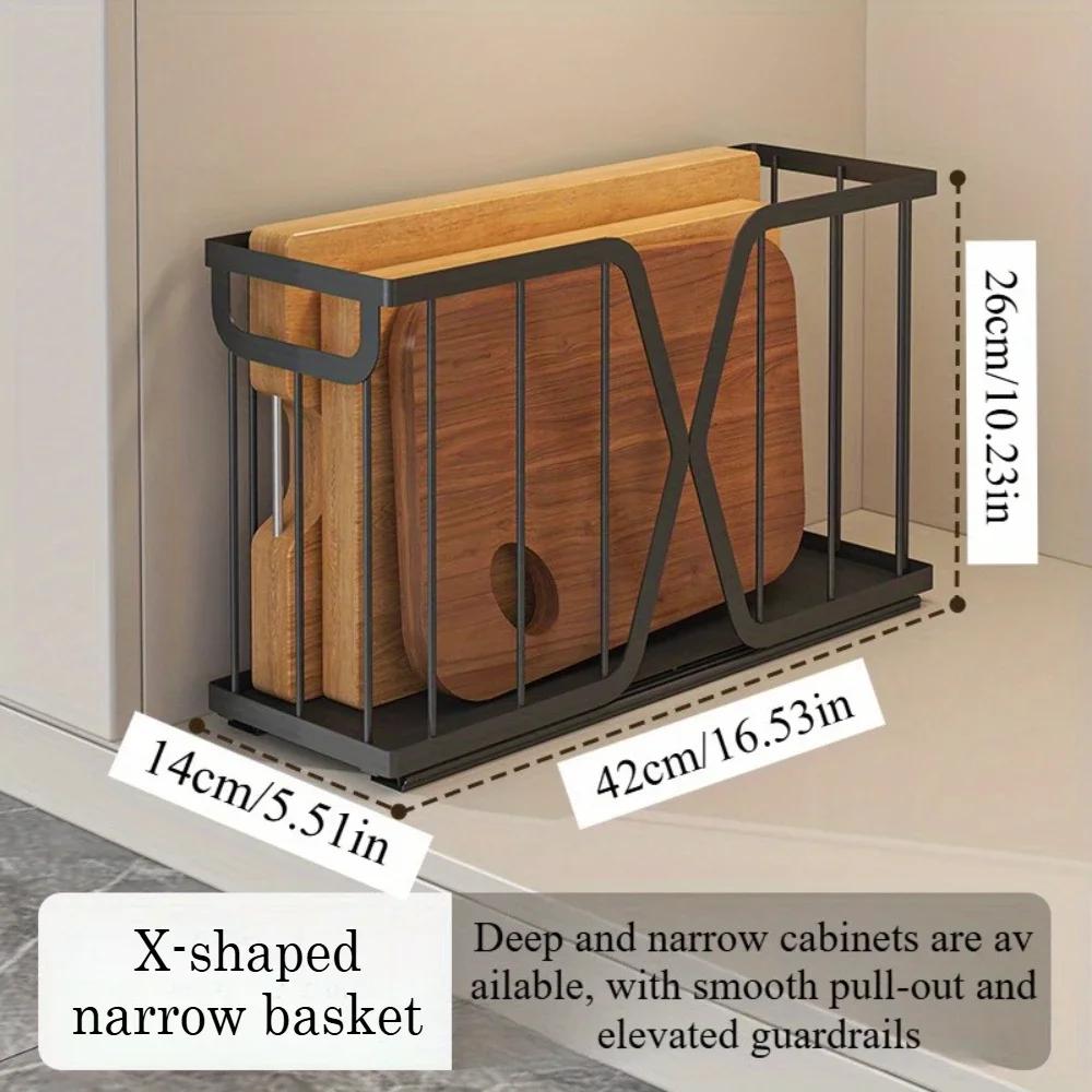 

Single Layer Drawer Style Storage Basket - Convenient for Storing Pots and Utensils, Enhancing The Aesthetic of Life in Storage