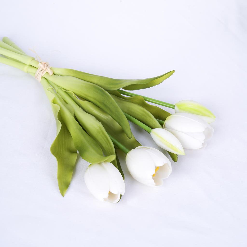 5pcs Artificial Tulip Bouquet Silicone Fake Flowers Party Decoration Living Room Table Centerpiece Floral Arrangement Decoration