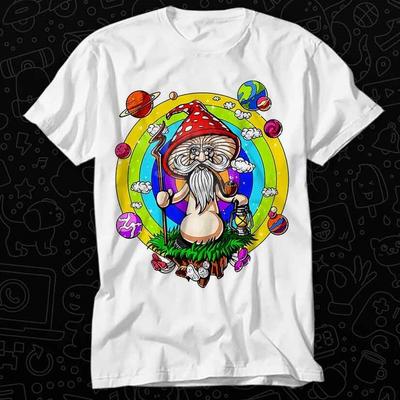 Zauberpilz Regenbogen Buddha Yoga Zen Om Universum Planet Solar T-Shirt 237