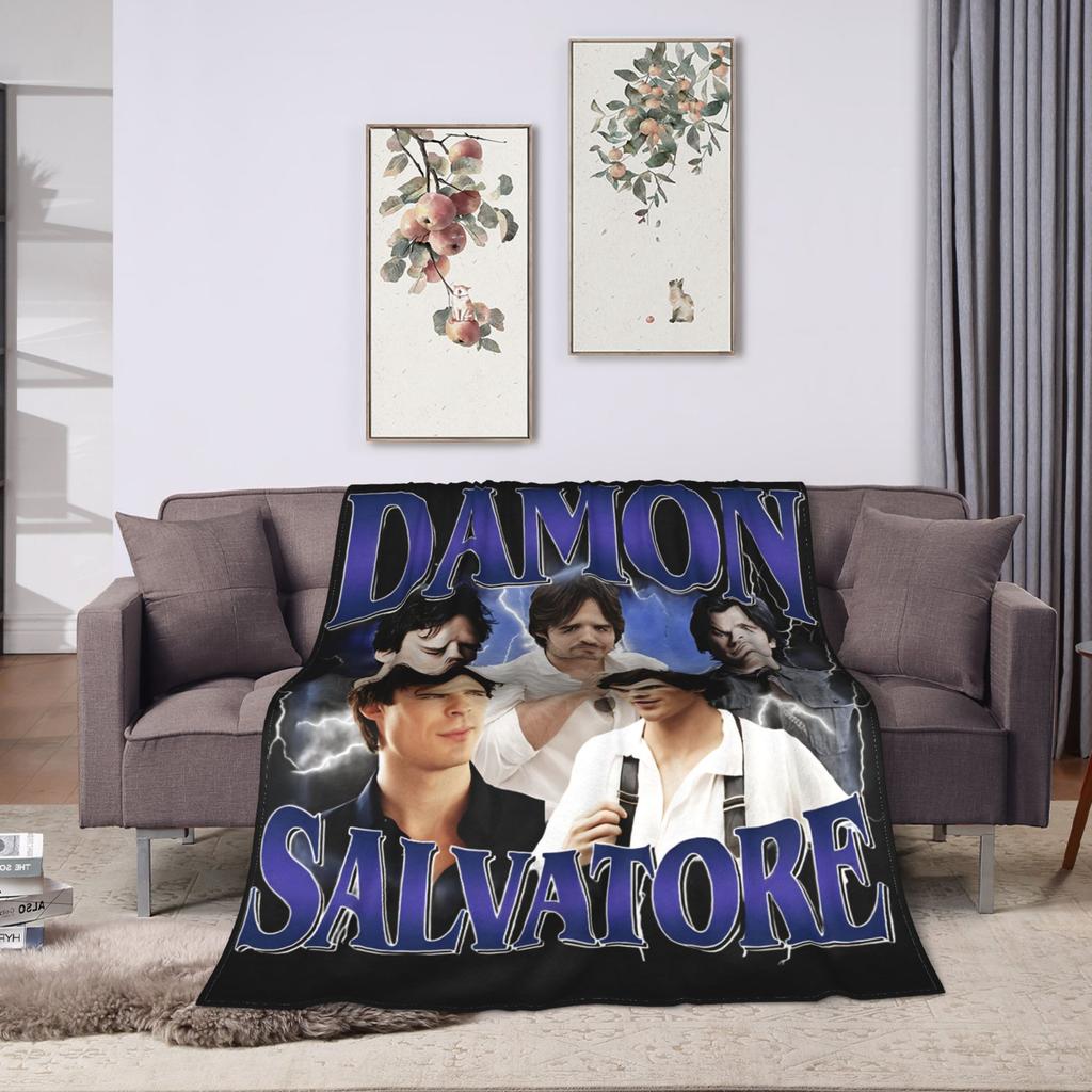 Ian Somerhalder Blankets Fleece Autumn/Winter Damon Salvatore Cat Multi-function Warm Throw Blanket for Bed Car Bedspreads