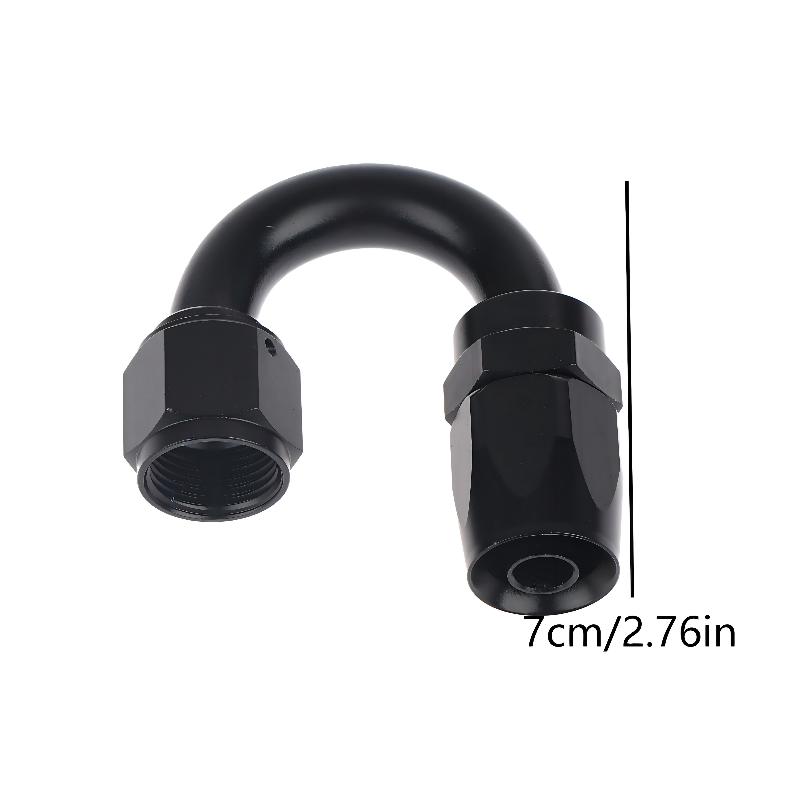 180 Degree AN4 AN6 AN8 AN10 Hose End Fitting Swivel Adapter High Strength Oil Cooler Connector for Workshop