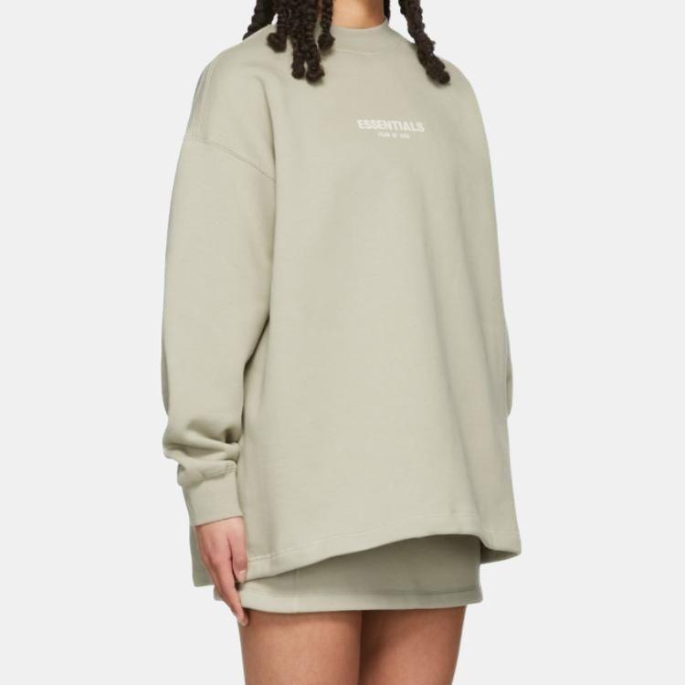Fear of God Essentials FW22 Entspannter Rundhalsausschnitt Rauch Herren FOG-FW22-669