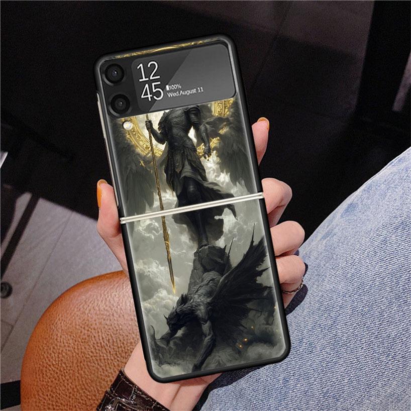 

Archangel Michael Phone Case For Samsung Z Flip 7 6 5 4 3 Galaxy ZFlip7 ZFlip6 ZFlip5 ZFlip4 ZFlip3 5G Print Cover Samsung Z Flip 6