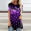 Tricou cu imprimeu 3D cu fluture floral de vară, îmbrăcăminte de stradă, pentru femei, la modă, ocazional, tricou Y2K, tricou, pentru femei, îmbrăcăminte supradimensionată pentru femei