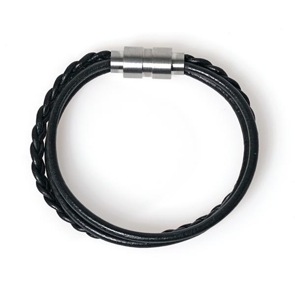 Jbans Classic Coil Leather Mix Couple Bracelets (C1801-Ac408Bk)