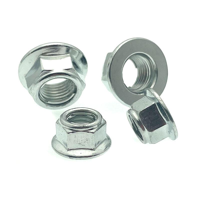 Galvanized All-Metal Self-Locking Hex Flange Locknut (Sizes M5-M16)